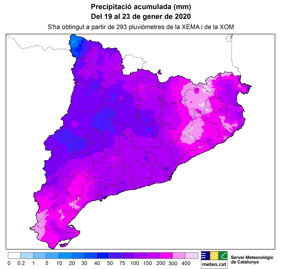 Tempesta Glòria de gener 2020